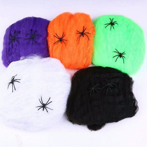 Stretchy Cobweb And Spiders For Halloween Decoration - Dreamy Hot Deals